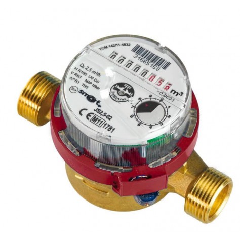 Квартирный счетчик для горячей воды Powogaz JS90-2,5 SMART+ DN15