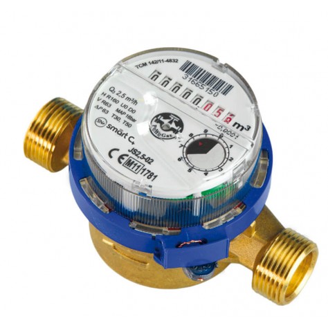 Квартирный счетчик для холодной воды Powogaz JS-1,6 SMART C+ DN15