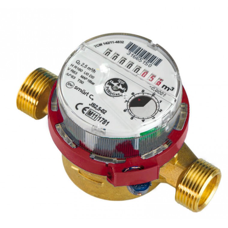Квартирный счетчик для горячей воды Powogaz JS-90-4,0 SMART C+ DN20