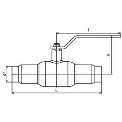 Кран шаровый INTERVAL под приварку полнопроходной ДУ15