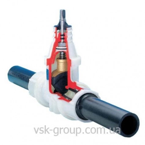 Вентиль Hawle 2670 с ПЭ патрубками для сварки DN50