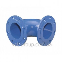 Отвод 90 чугунный фланцевый Hawle 8530 DN100